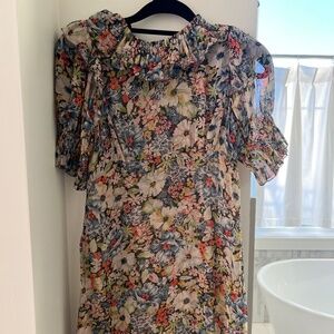 Doen sheer floral minidress - size xs - brand new condition